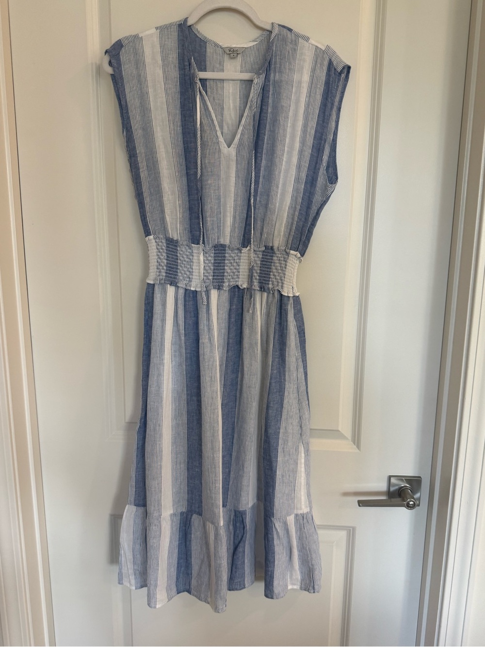 Rails Ashlyn Nevis Striped Linen Blend Midi Dress - Picture 2 of 10